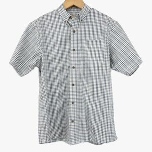 RedHead Plaid Button Down 100% Cotton Short Sleeve Shirt Men's Large